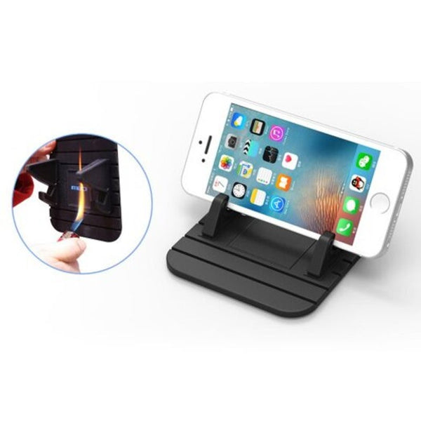 Mini Portable Durable Car Dashboard Anti Skid Pad Silicone Phone Holder Black