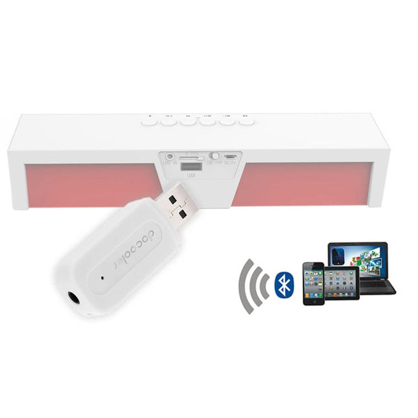 Mini Usb 3.5Mm Aux Wireless Bt Music Audio Receiver Adapter Car Home System White Adaptors