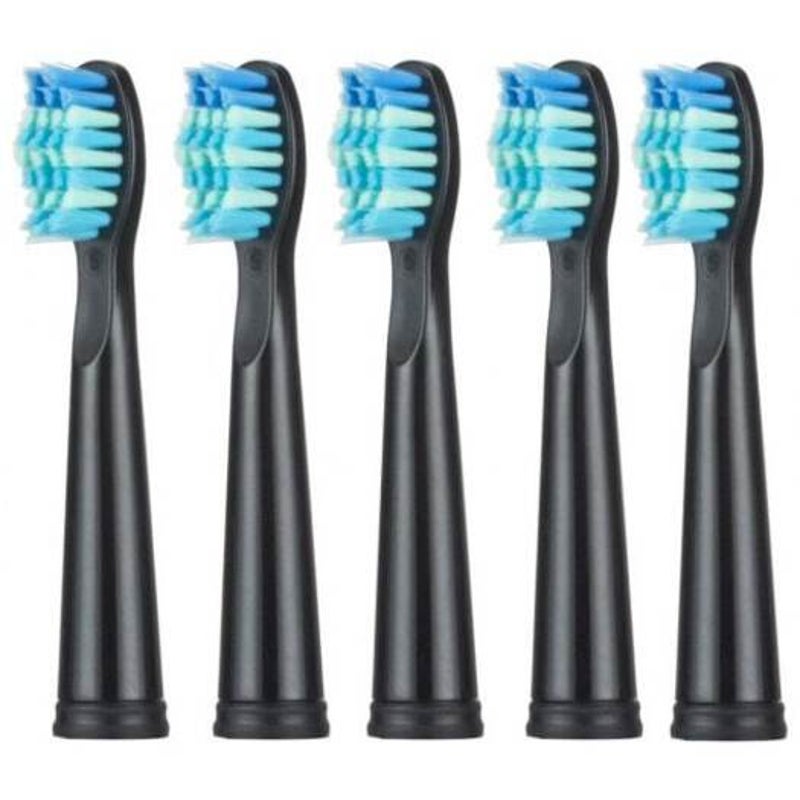 Toothbrush Replacement Heads Mini Replaceable Brush Head 5Pcs Black