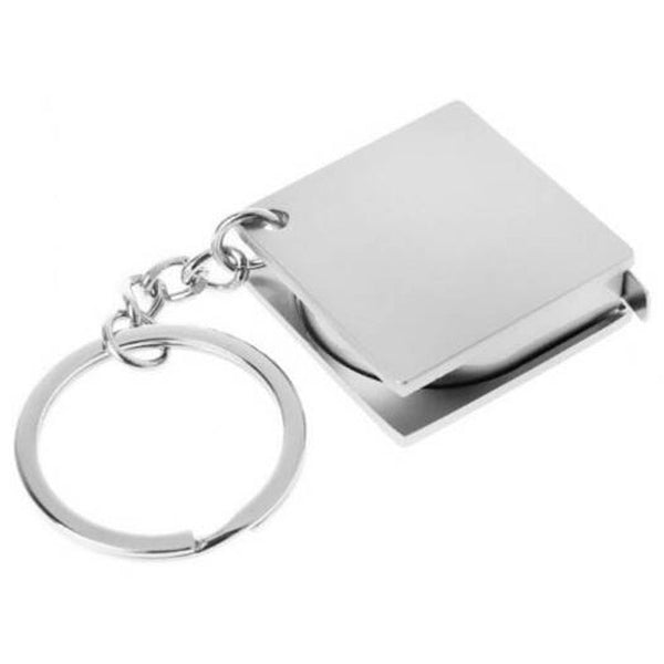Full Metal Ruler Tape Measure Multifunctional Keychain Silver Measuring Tapes & Rulers