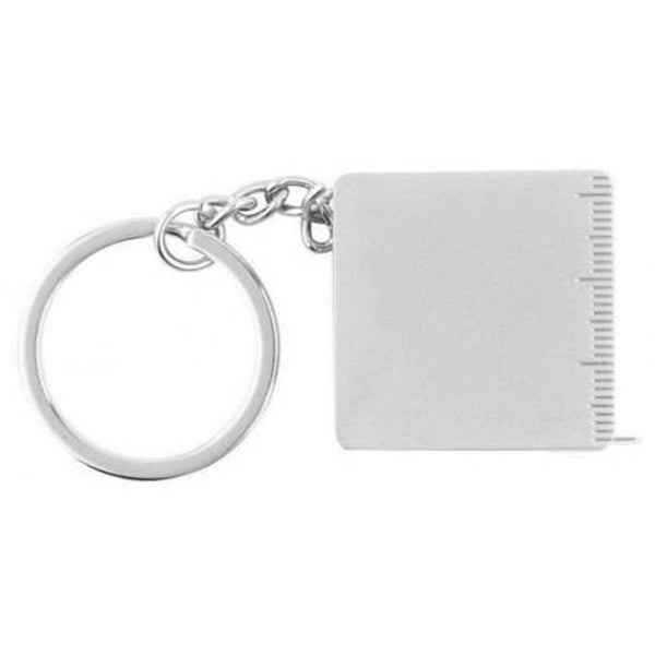 Full Metal Ruler Tape Measure Multifunctional Keychain Silver Measuring Tapes & Rulers