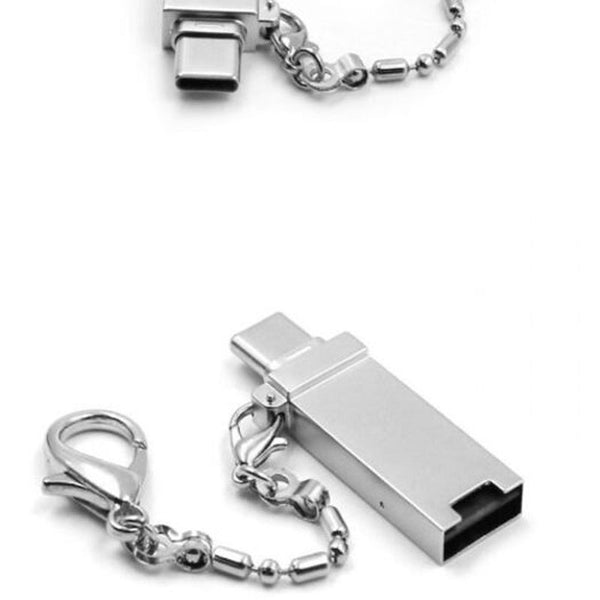 Mini Type C To Tf / Micro Sd Usb Connector Silver