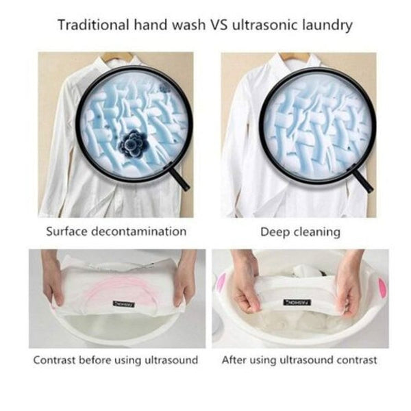 Mini Ultrasonic Vibration Washing Machineultrasound Laundry Cleaning For Stains On Clothes