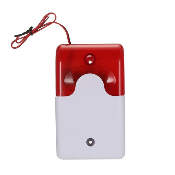 Mini Wired Strobe Siren Sound Alarm Flashing Red Light Sirens