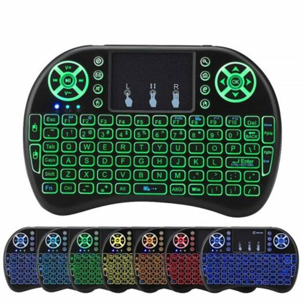 Mini Wireless 2.4G Back Light Touchpad Keyboard Black Keyboards & Keypads