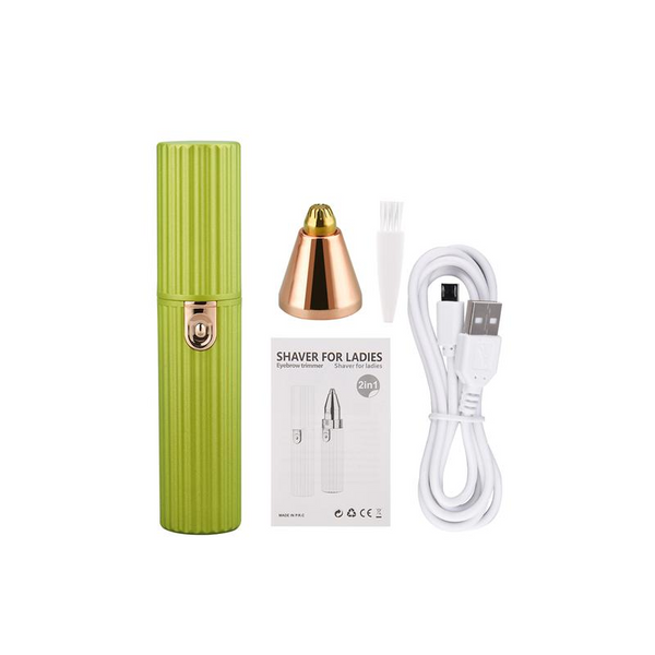 Mini 2 In 1 Electric Facial Eyebrow Epilator Trimmer Women Lady Usb Rechargeable Face Hair Removal Brow Shaver Blade Razor Epilators & Electrolysis