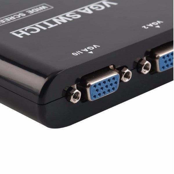 Mini 2 Port Vga Selector Box Multiple Inputs Vgasvga Manual Sharing Switch Switcher For Lcd Pc Laptop Monitor/Av Cables & Adapters