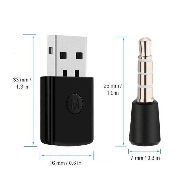 Mini 3.5Mm Bluetooth 4.0 Edr Usb Dongle Adapter For Ps4 Stable Performance Headsets