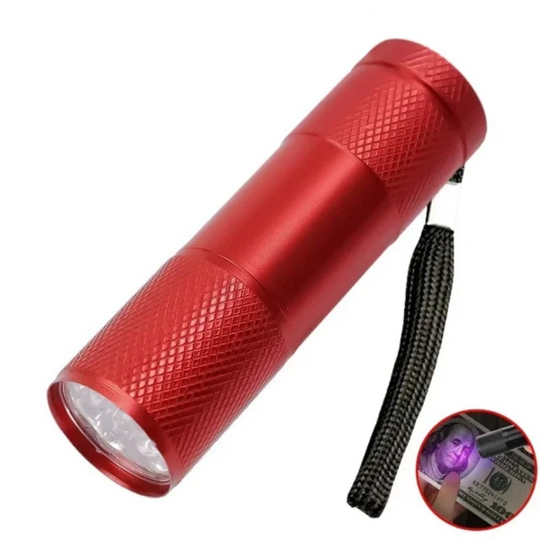 Flashlights Mini Black Light Flashlight Waterproof Ultraviolet 9 Led Detector For Pets Stains