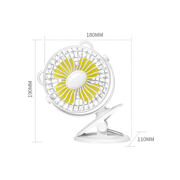 Clip Fan Usb Desktop Office Mini Dormitory Light Blue Portable Fans