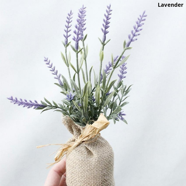Mini Faux Lavender Plant Magnets Floral Décor