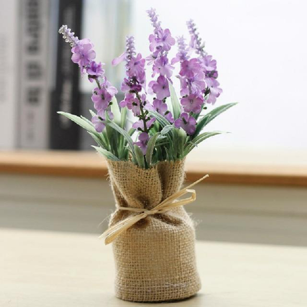 Mini Faux Lavender Plant Magnets Floral Décor