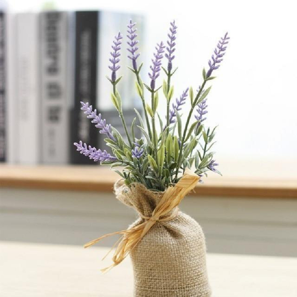 Mini Faux Lavender Plant Magnets Floral Décor