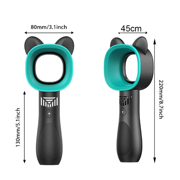 Mini Handheld Fan Electric Bladeless Cordless Usb Charging No Leaf Handy Cooler Decorative Cooling 360 Degrees Portable Fans