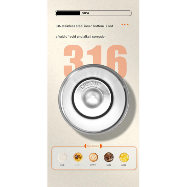 Mini Insulated Coffee Cup 316 Stainless Steel Portable And Stylish Pink Love 300Ml Vacuum Flasks & Mugs