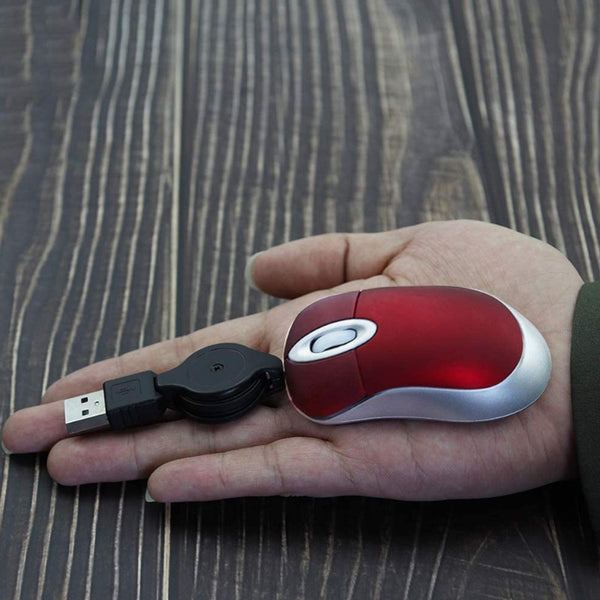 Mini Optical Wired Mouse Professional Usb Retractable Cable Computer Gaming Ergonomic Mice For Pc Laptop Mice Trackballs & Touchpads