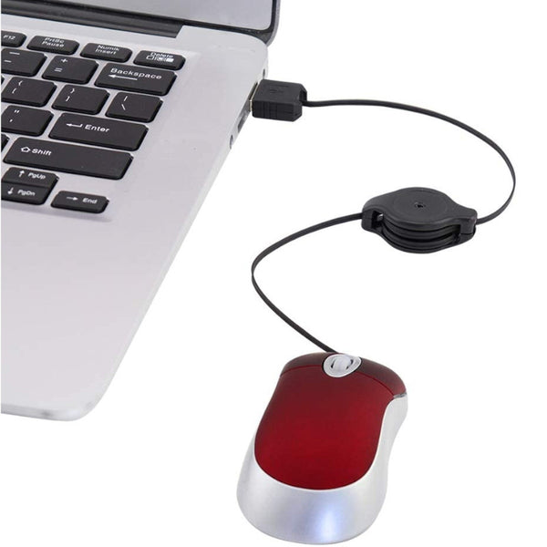 Mini Optical Wired Mouse Professional Usb Retractable Cable Computer Gaming Ergonomic Mice For Pc Laptop Mice Trackballs & Touchpads