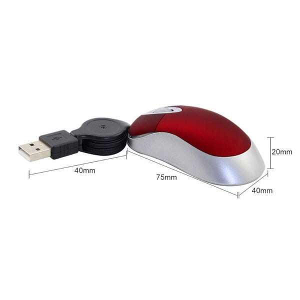 Mini Optical Wired Mouse Professional Usb Retractable Cable Computer Gaming Ergonomic Mice For Pc Laptop Mice Trackballs & Touchpads