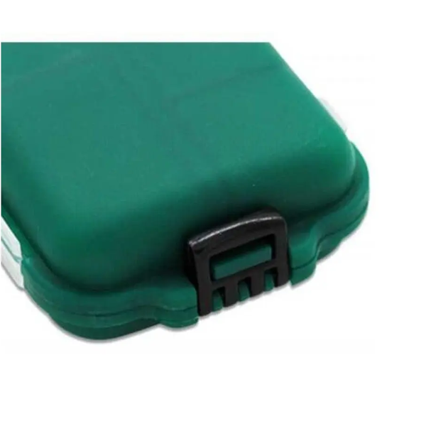 Fishing Lure Storage Box Tackle Mini Portable Waterproof 10 Compartments Tool Medium Sea Green Tackle Boxes & Bags