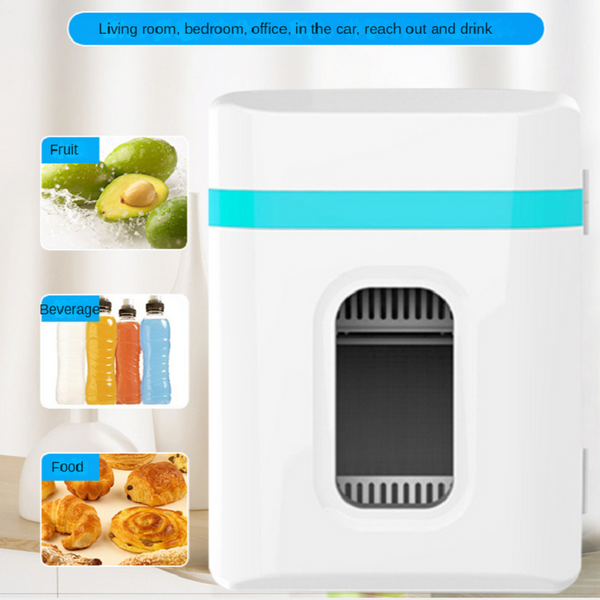 Mini Refrigerator In Vehicle Dormitory Cosmetics Blue Mini Fridges
