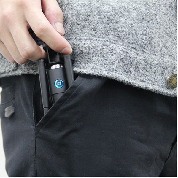Mini Retractable Handheld Monopod Wired Selfie Stick Ocean Blue