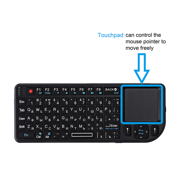 Mini Wireless Keyboard 2.4G Flying Mouse Handheld Touchpad Usblack Keyboards & Keypads