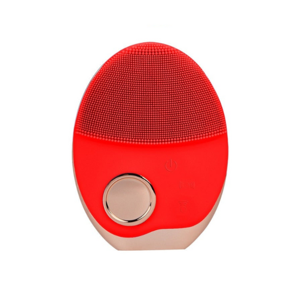 Mini Electric Ultrasonic Wireless Charging Facial Cleansing Brush Silicone Rechargeable Face Waterproof Massager With Photon Facial Cleansing Devices