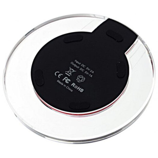 K9 Crystal Style Ultra Thin Qi Standard Wireless Charger Pad Adapter With Type Receiver Kit For Moblie Phone Black