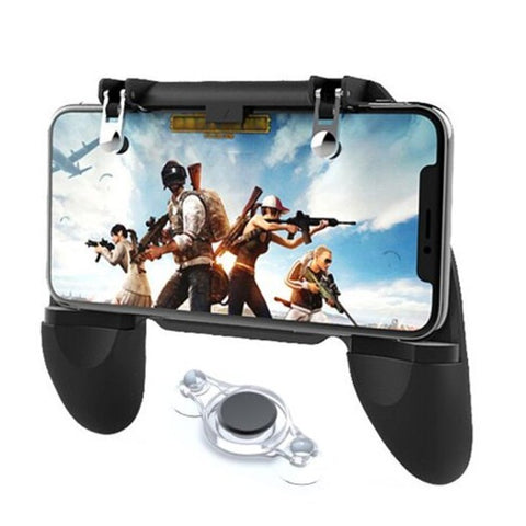 Smartphone Game Controller Joystick Fire Trigger Gamepad Set For Pubg Black All In One With Moving
