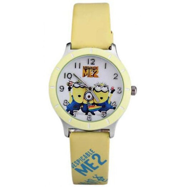Mitina 146 Bee Do Ladies Quartz Watch With Leather Band Round Dial Yellow