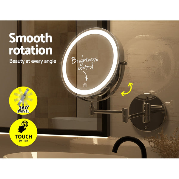 Makeup Mirrors Embellir Extendable Makeup Mirror 10X Magnifying Double Sided Bathroom