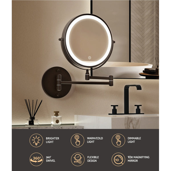 Embellir Extendable Makeup Mirror 10X Magnifying Double Sided Bathroom Br Makeup Mirrors