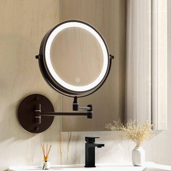 Embellir Extendable Makeup Mirror 10X Magnifying Double-Sided Bathroom Br