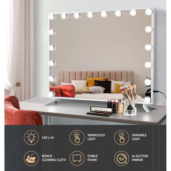 Embellir Makeup Mirror With Light Led Hollywood Vanity Dimmable Wall Mirrors Makeup Mirrors