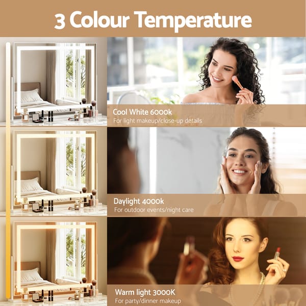 Embellir Makeup Mirror With Light Led Hollywood Vanity Dimmable Wall Mirrors Makeup Mirrors