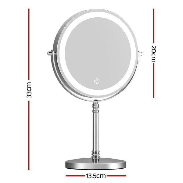 Embellir Makeup Mirror Led Light Cosmetic Round 360 Rotation 10X Magnifying Makeup Mirrors