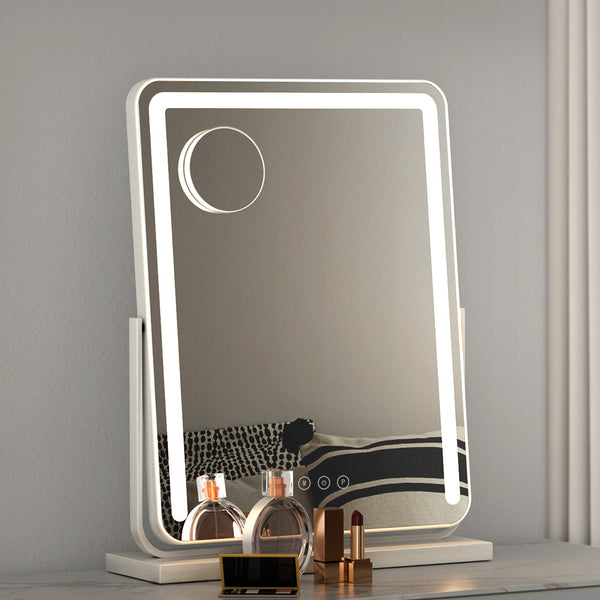 Embellir Makeup Mirror With Lights Hollywood Vanity Led Mirrors White 40X50cm Makeup Mirrors