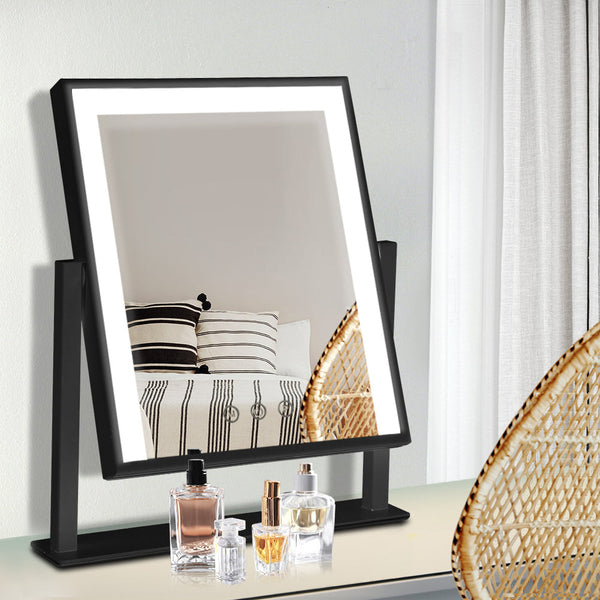 Embellir Led Makeup Mirror Hollywood Standing Tabletop Vanity Black