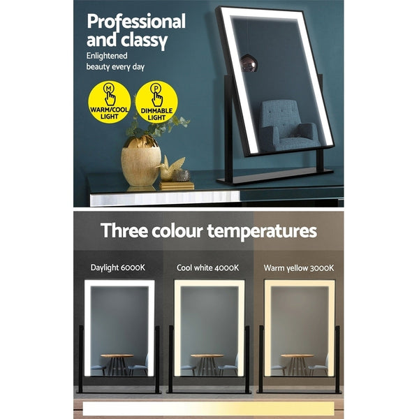 Embellir Hollywood Makeup Mirror With Light Led Strip Standing Tabletop Vanity Makeup Mirrors