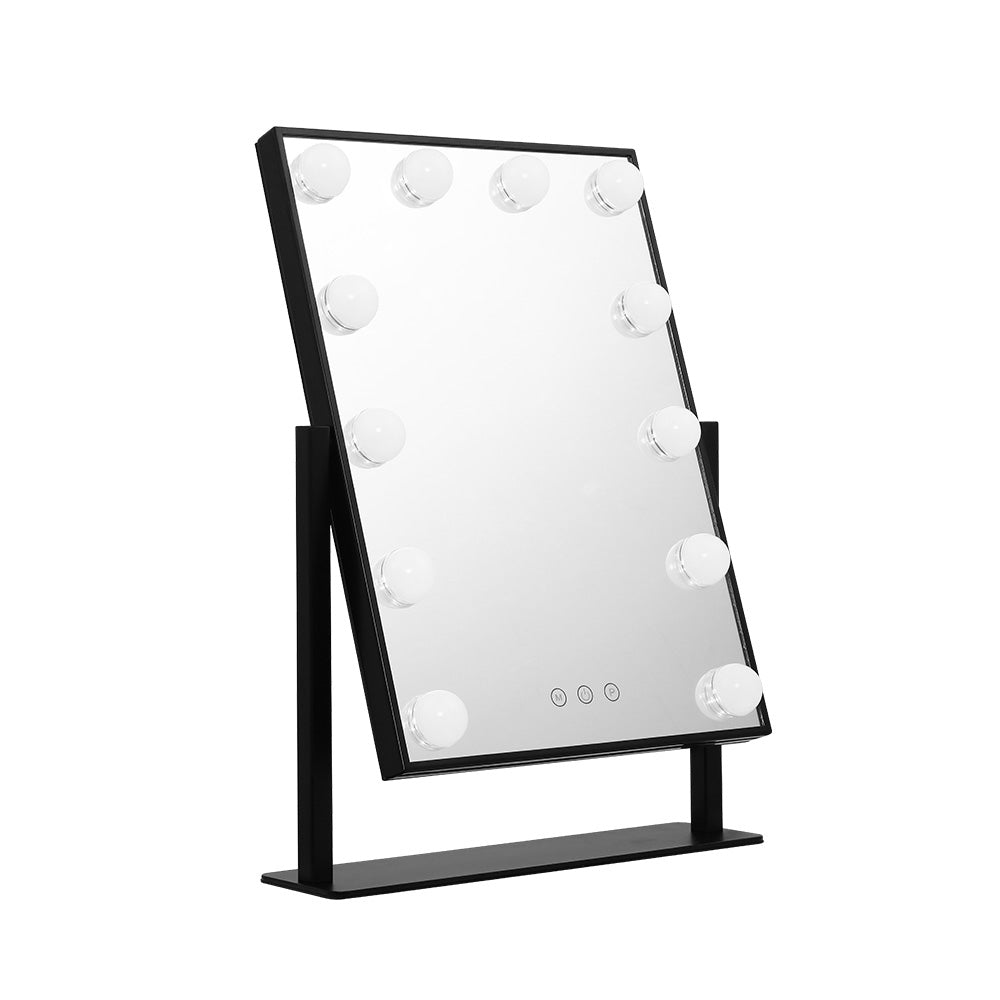 Embellir Led Standing Makeup Mirror Black Makeup Mirrors