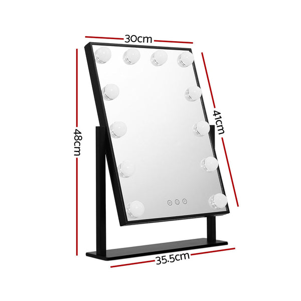 Embellir Led Standing Makeup Mirror Black Makeup Mirrors