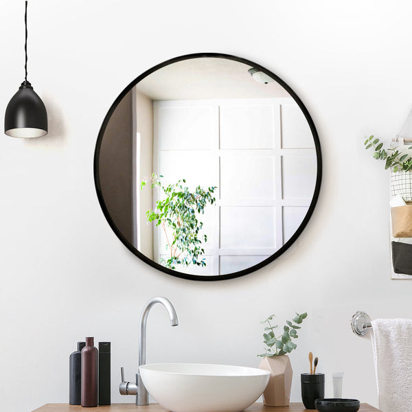 Embellir Round Wall Mirror 50Cm Makeup Bathroom Frameless