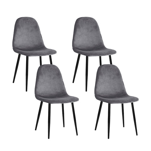 Artiss 4 X Dining Chairs Dark Grey