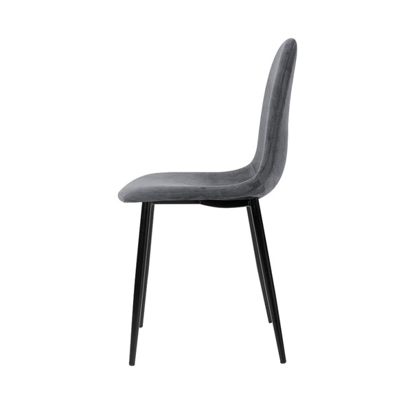 Artiss 4 X Dark Grey Dining Chairs