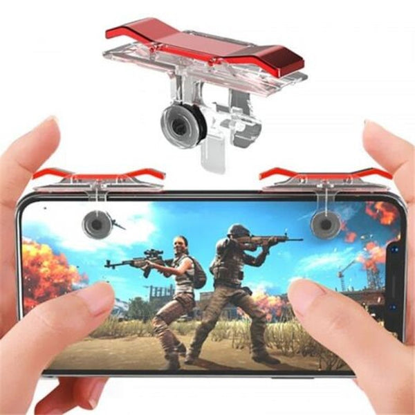 Mobile Game Fire Button Shooting Trigger Aim Key Joystick 2Pcs Red Controllers & Attachments