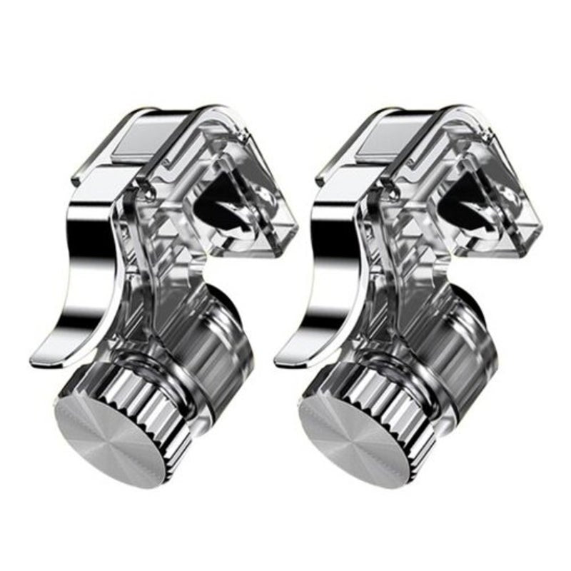 Mobile Gamepad Trigger Fire Button Aim Key L1r1 Controller 2Pcs Transparent Mounts & Holders