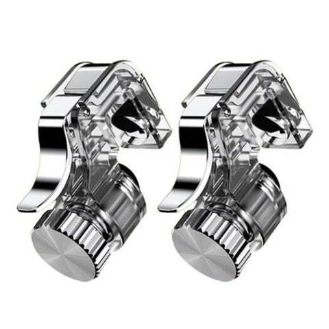 Mobile Gamepad Trigger Fire Button Aim Key L1r1 Controller 2Pcs Transparent Mounts & Holders