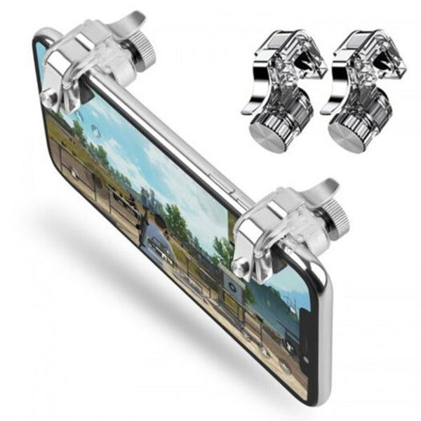 Mobile Gamepad Trigger Fire Button Aim Key L1r1 Controller 2Pcs Transparent Mounts & Holders