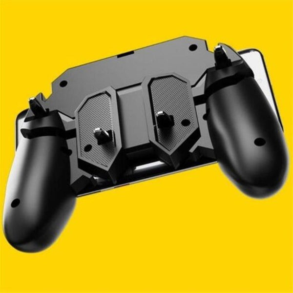 Mobile Gaming Joystick Gamepad Trigger Fire Button L1r1 Controller For Pubg Black Controllers & Attachments