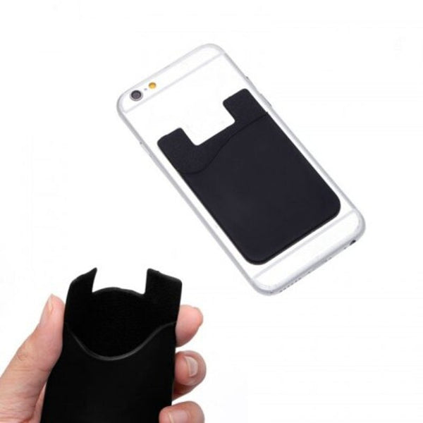 Mobile Phone Back Cards Holder Wallet Credit Id Pocket Adhesive Sticker Black Cases Covers & Skins